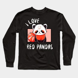 Snow-Capped Red Panda Long Sleeve T-Shirt